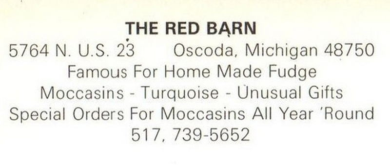 Red Barn of Oscoda - Vintage Postcard (newer photo)